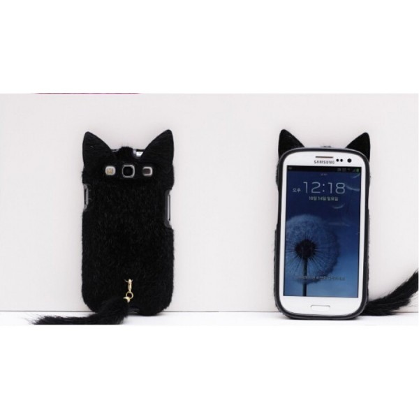 Черен кейс за Samsung Galaxy S4 i9500 тип коте