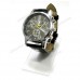 Square Quartz Wrist Watch Big face black